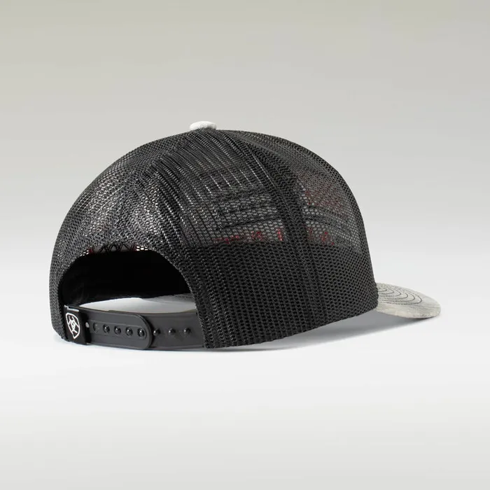 Necklaces M F WESTERN PRODUCTION INC ARIAT WESTERN YOUTH AMERICAN FLAG EMBROIDERED GREY AND BLACK CAP