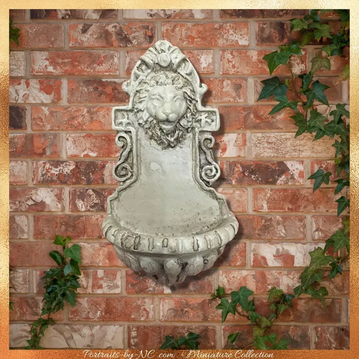 Necklaces Miniatures by NC Wall Fountain with Lion Design 1 12 Scale Miniature Necklaces Miniatures by NC Wall Fountain with Lion Design 1 12 Scale Miniature