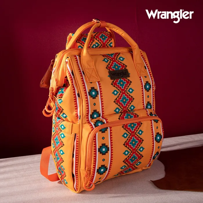 Necklaces MONTANA WEST WRANGLER ALLOVER AZTEC PRINTED BACKPACK LIGHT ORANGE