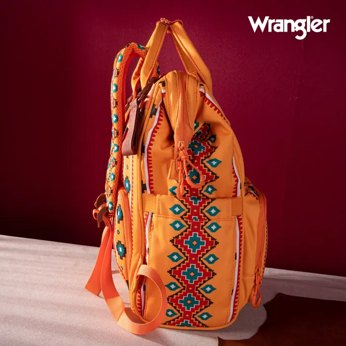 Necklaces MONTANA WEST WRANGLER ALLOVER AZTEC PRINTED BACKPACK LIGHT ORANGE
