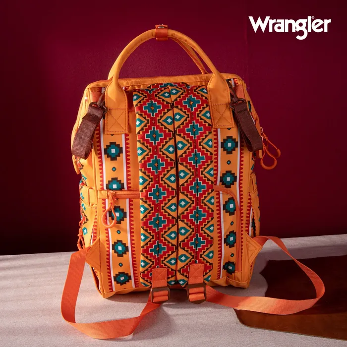 Necklaces MONTANA WEST WRANGLER ALLOVER AZTEC PRINTED BACKPACK LIGHT ORANGE