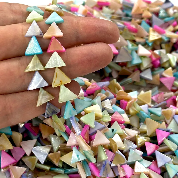 Necklaces Mother Of Pearl Triangle Beads Pastel Colored Triangle 45 Beads Strand Peppy Beads Necklaces Mother Of Pearl Triangle Beads Pastel Colored Triangle 45 Beads Strand Peppy Beads