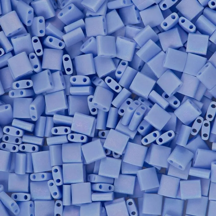 Necklaces Peppy Beads Miyuki Tila Beads TL0494FR Opaque Light Periwinkle Matted AB Necklaces Peppy Beads Miyuki Tila Beads TL0494FR Opaque Light Periwinkle Matted AB