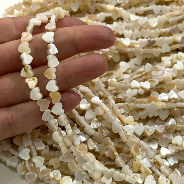 Necklaces Peppy Beads Mother Of Pearl Heart 6mm Beads Horizontal Hole Hearts 60 Beads Strand Necklaces Peppy Beads Mother Of Pearl Heart 6mm Beads Horizontal Hole Hearts 60 Beads Strand