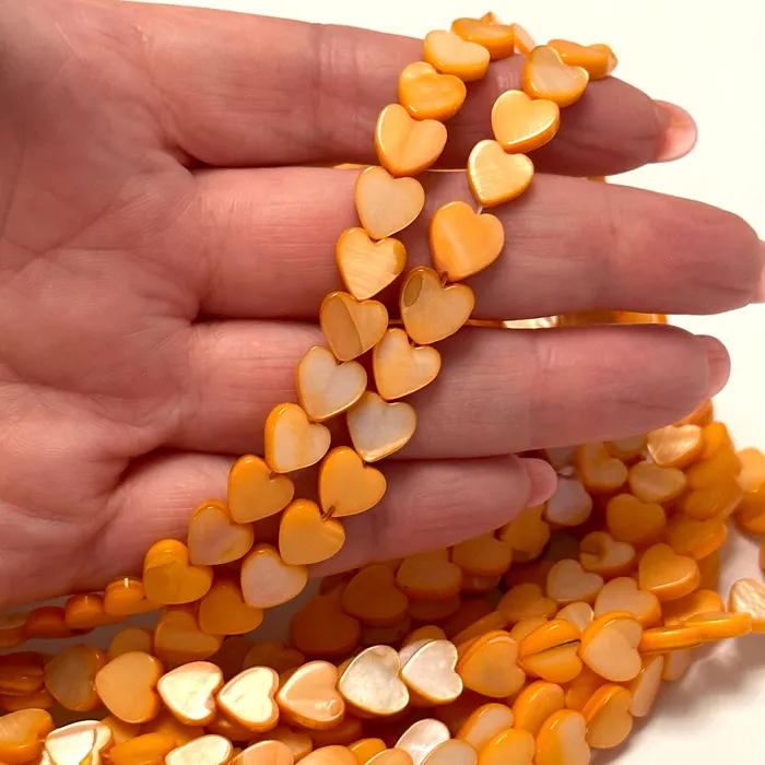 Necklaces Peppy Beads Mother Of Pearl Heart Colored 8mm Beads Vertical Hole 48 Beads Strand Necklaces Peppy Beads Mother Of Pearl Heart Colored 8mm Beads Vertical Hole 48 Beads Strand
