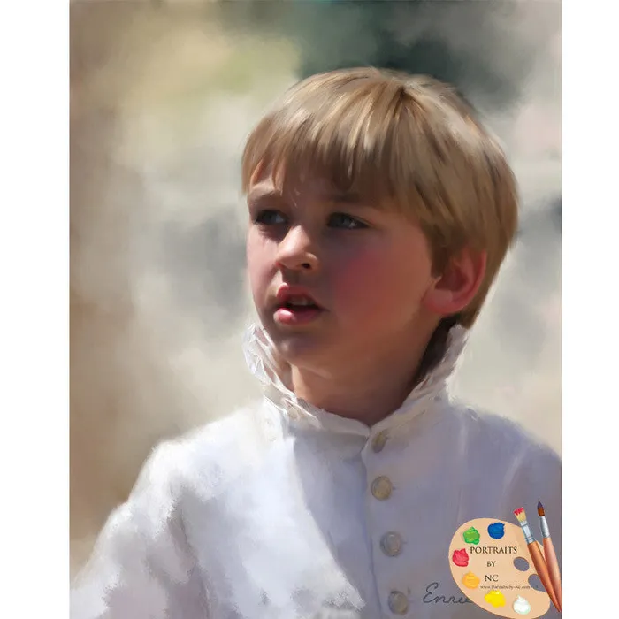 Necklaces Portraits by NC Custom Boy Portrait Young Prince