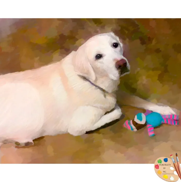 Necklaces Portraits by NC Light Tan Labrador Pet Portrait
