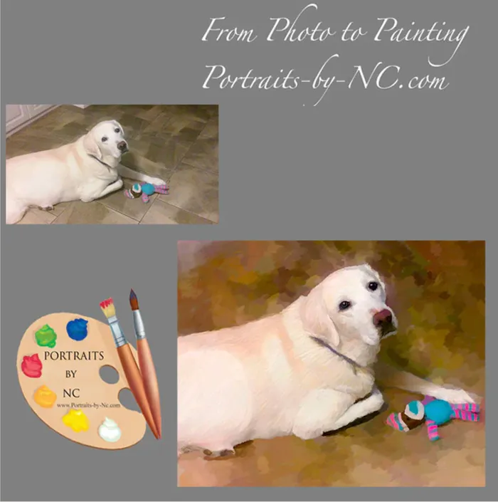 Necklaces Portraits by NC Light Tan Labrador Pet Portrait