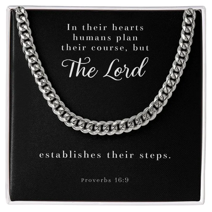 Necklaces ShineOn Fulfillment Cuban Link Chain Mens Necklace Proverbs 169