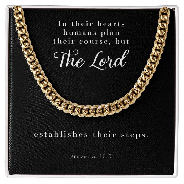 Necklaces ShineOn Fulfillment Cuban Link Chain Mens Necklace Proverbs 169