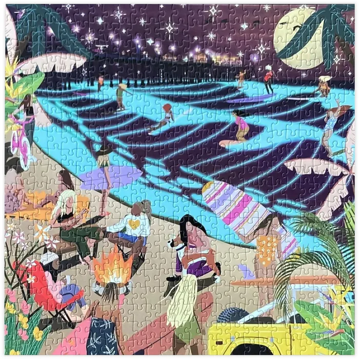 Necklaces Surf Shack Full Moon Surf Puzzle by Michi Pichel 500Piece SURFSHACKPUZZLE Necklaces Surf Shack Full Moon Surf Puzzle by Michi Pichel 500Piece SURFSHACKPUZZLE