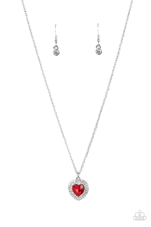 Necklaces Taken with Twinkle Red Paparazzi Accessories