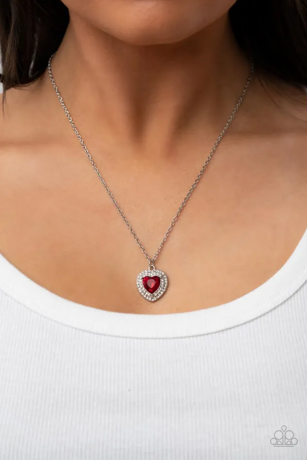 Necklaces Taken with Twinkle Red Paparazzi Accessories
