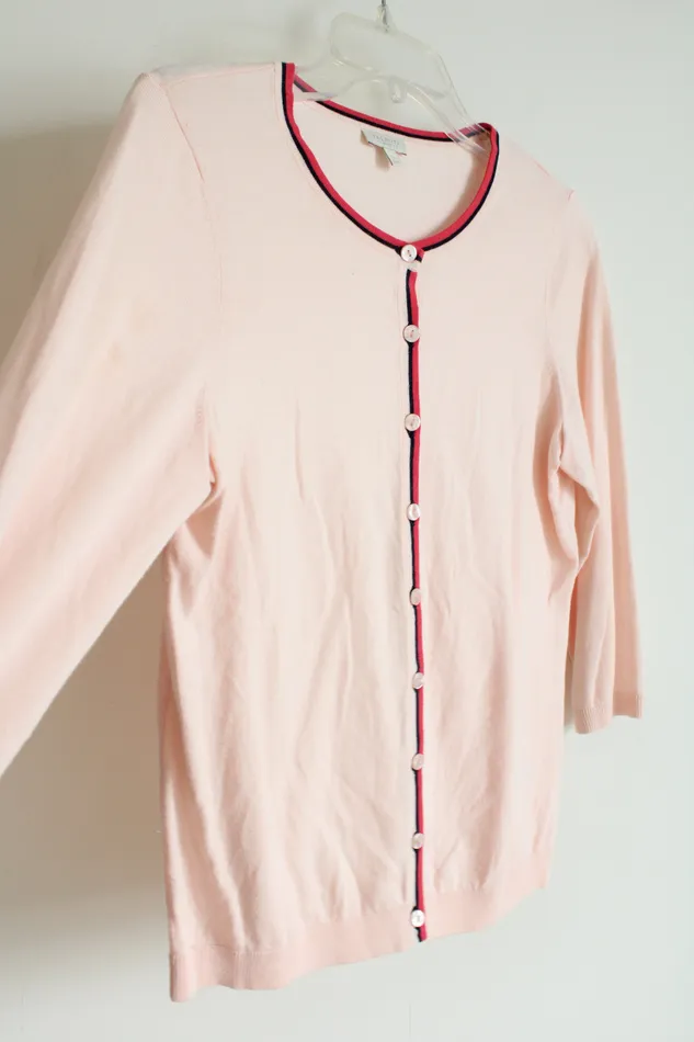 Necklaces Talbots Talbots Light Pink Knit Cardigan S Petite