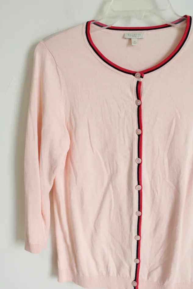 Necklaces Talbots Talbots Light Pink Knit Cardigan S Petite