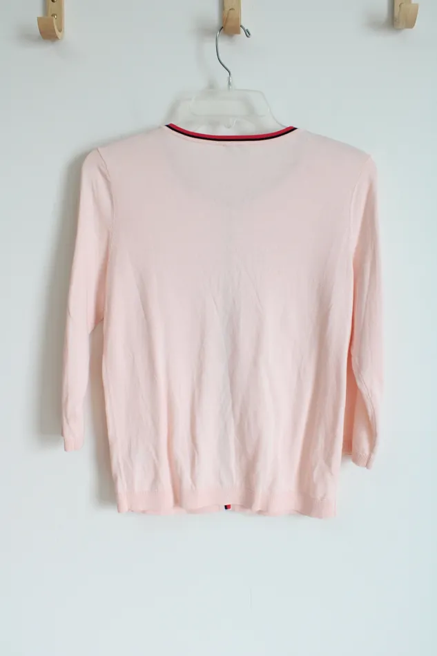 Necklaces Talbots Talbots Light Pink Knit Cardigan S Petite