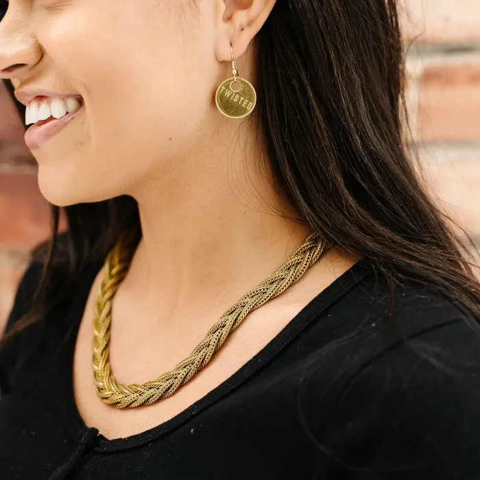 Necklaces Twisted Silver BRAID Necklace