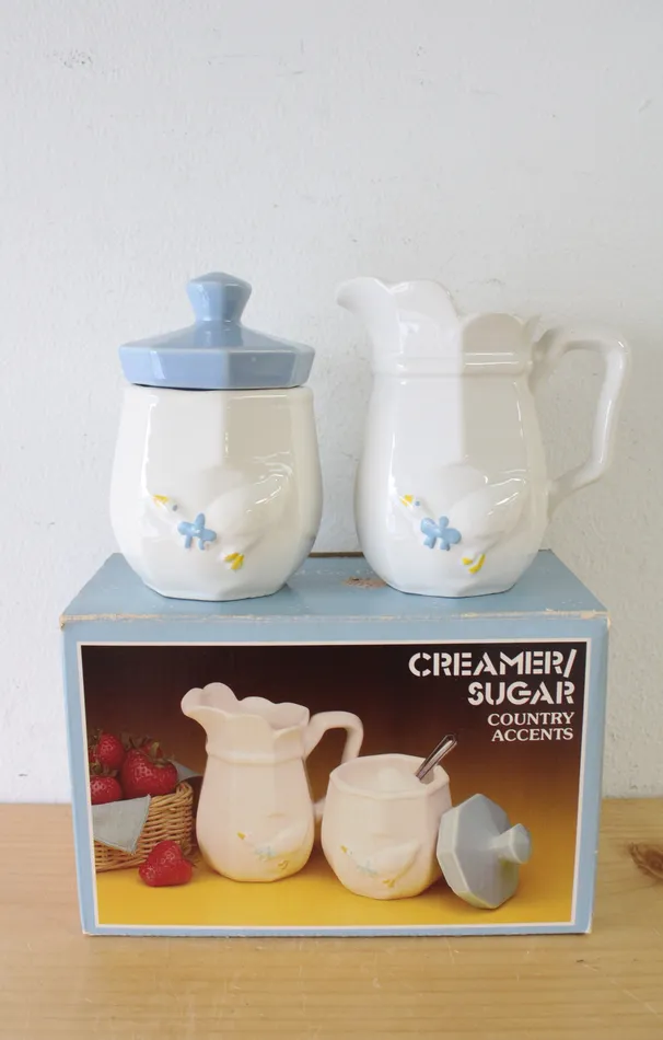 Nelson McCoy Nelson McCoy Ceramics Country Accents Creamer Sugar Set Earrings Nelson McCoy Nelson McCoy Ceramics Country Accents Creamer Sugar Set Earrings