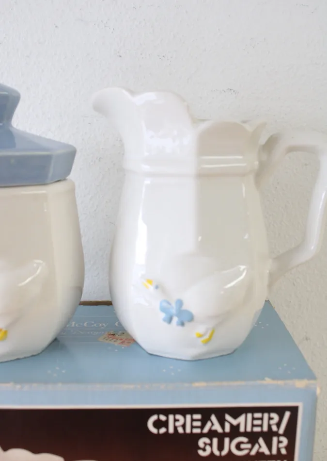 Nelson McCoy Nelson McCoy Ceramics Country Accents Creamer Sugar Set Earrings