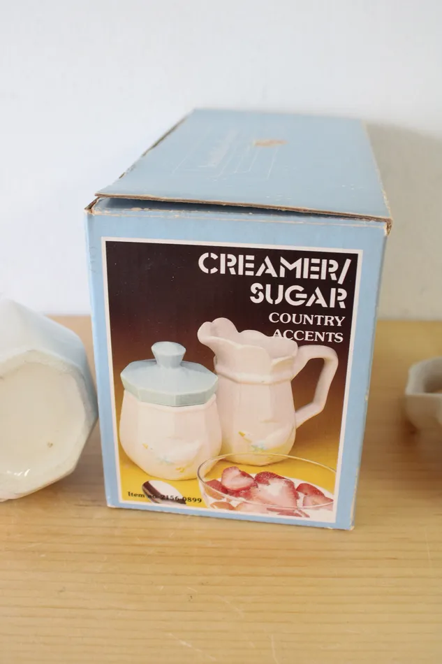 Nelson McCoy Nelson McCoy Ceramics Country Accents Creamer Sugar Set Earrings