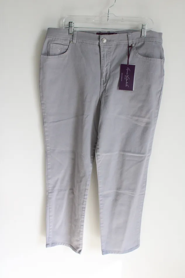 NEW Gloria Vanderbilt Amanda Classic Fit Gray Denim Jeans 16 Short Gloria Vanderbilt Earrings