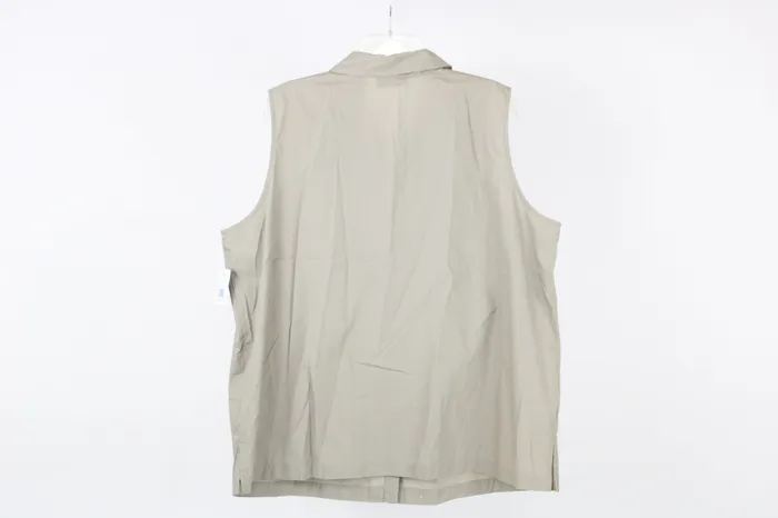 NEW Karen Scott Sage Green Button Down Tank 2X Karen Scott Earrings