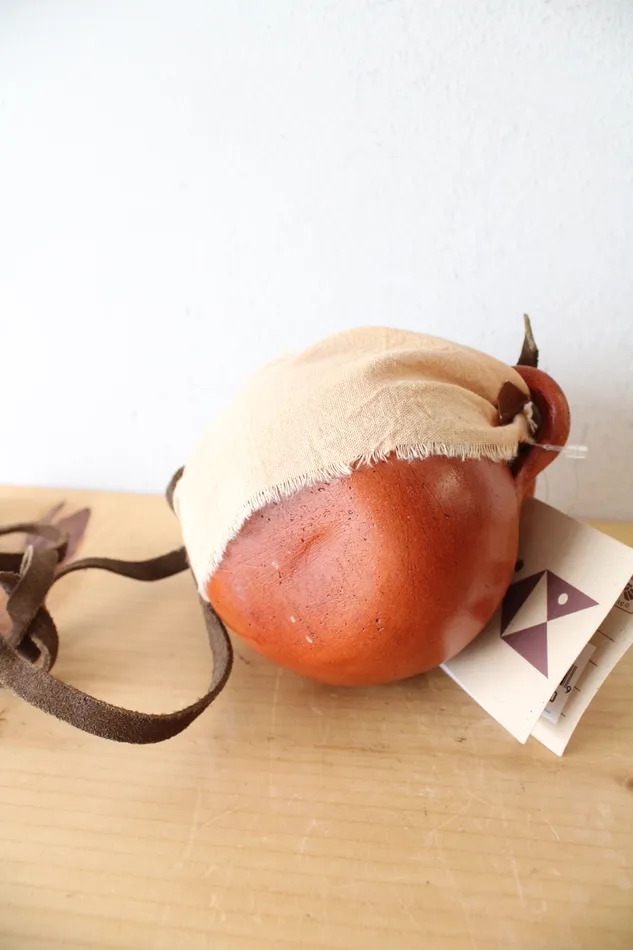 NEW Maku Xauris Orange Stoneware Pottery Crock Jubilee Thrift Earrings