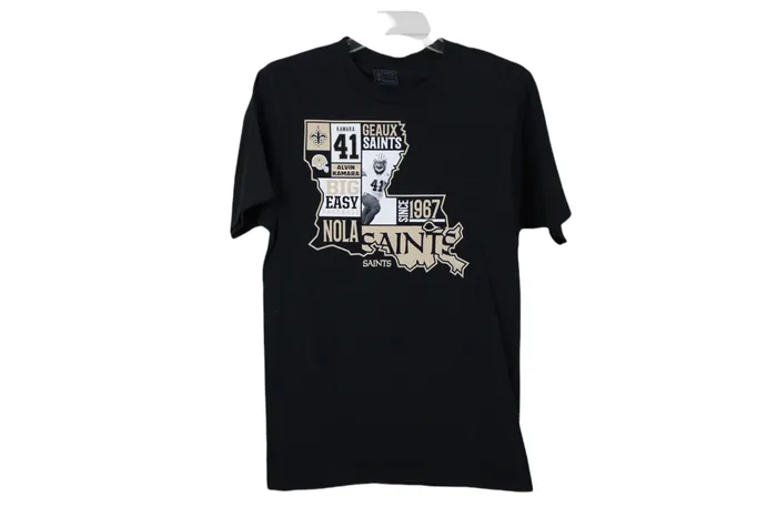 NFL Pro Line New Orleans Saints Black Tee S NFL Rings