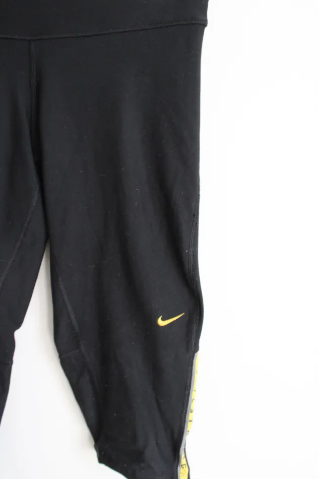 Nike Rings Nike Black Yellow Livestrong Capri Legging S