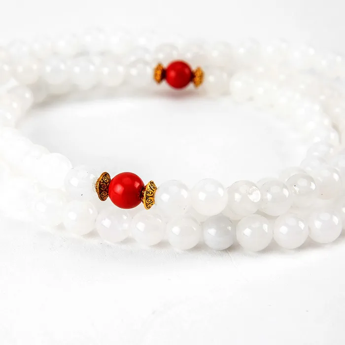 Nirvana Mala White Onyx Mala Rings