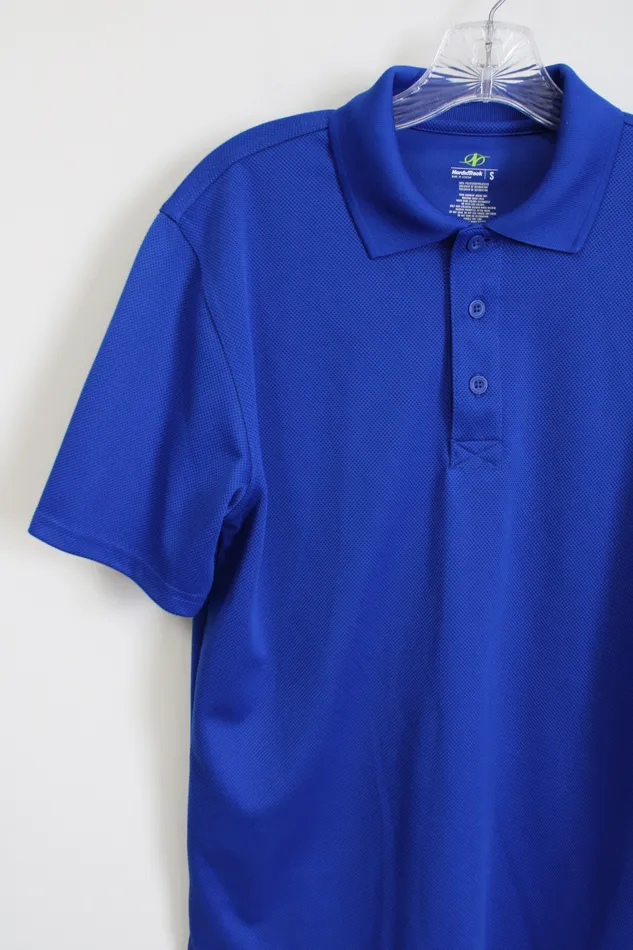 NordicTrack NordicTrack Cobalt Blue Polo Shirt S Rings