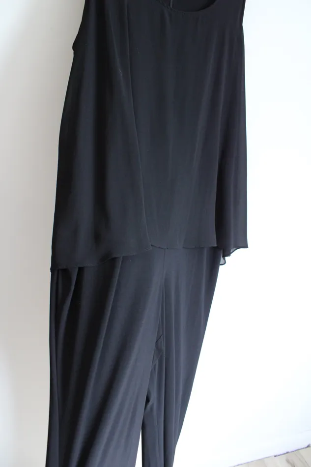 NY Collection NY Collection Black Romper 3X Rings