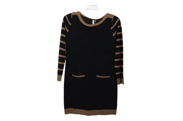 NY Collection Rings NY Collection Black Knit Sweater Dress M