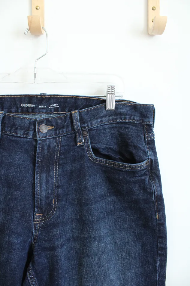 Old Navy Earrings Old Navy Loose BuiltIn Flex Dark Wash Jeans 36X32