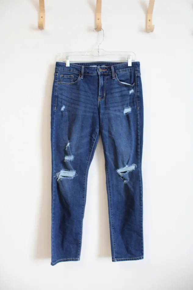 Old Navy MidRise Power Slim Straight Jeans 8 Old Navy Earrings