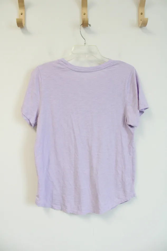 Old Navy Old Navy Light Purple Cotton Top M Necklaces