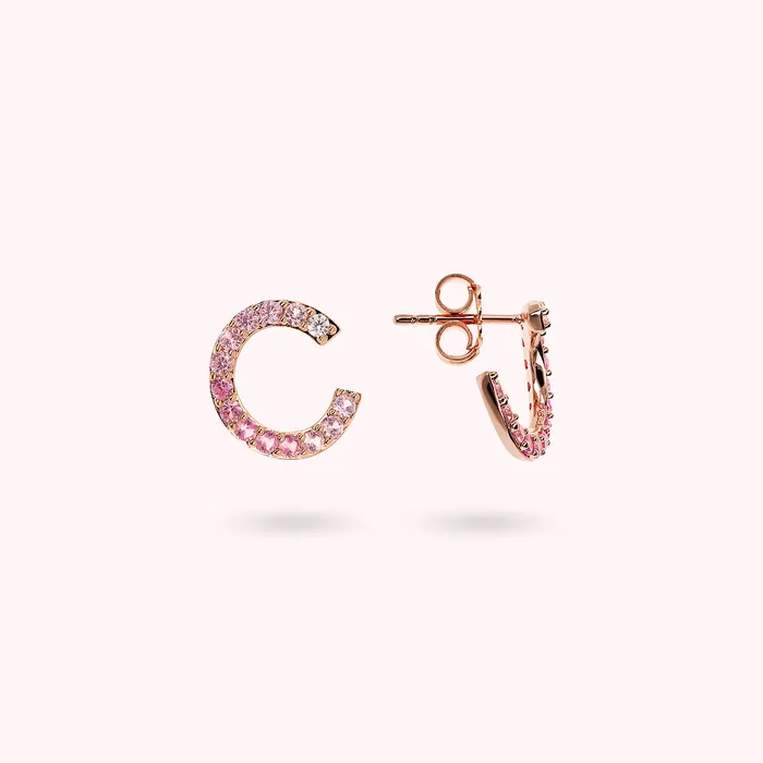 Orecchini a Lobo Semicerchio con Cubic Zirconia Bronzallure Earrings
