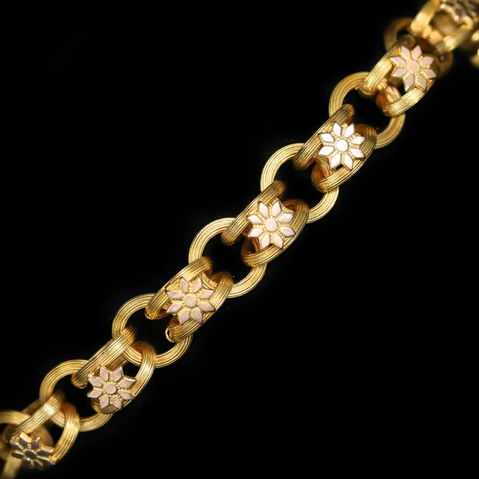 OTC Bracelets Victorian 18K Yellow Gold Link Bracelet