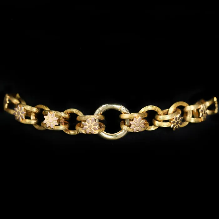 OTC Bracelets Victorian 18K Yellow Gold Link Bracelet