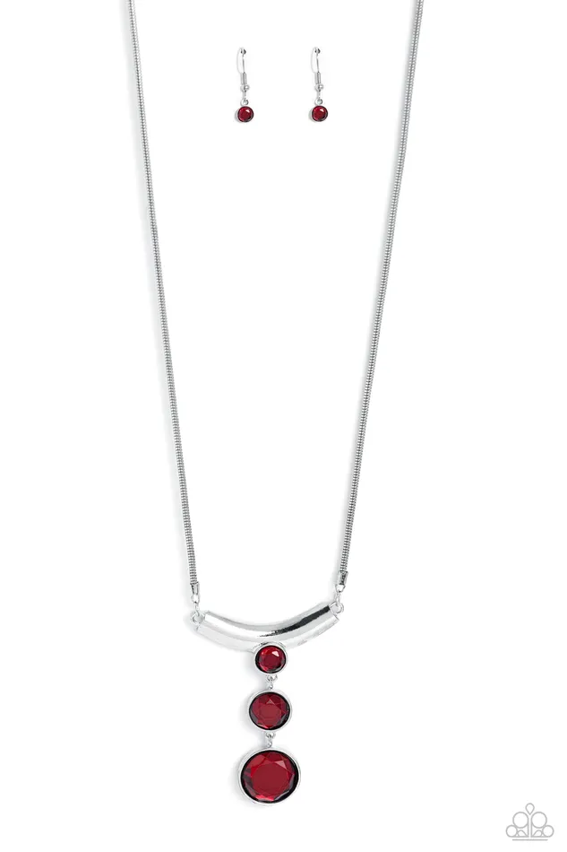 Paparazzi Accessories Alluring Andante Red Earrings