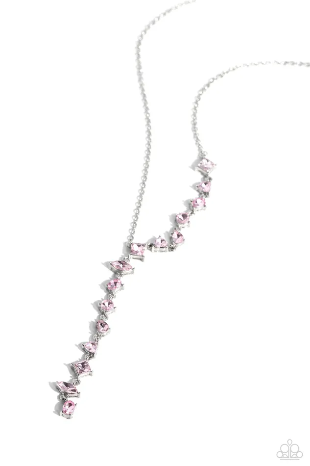 Paparazzi Accessories Diagonal Daydream Pink Earrings