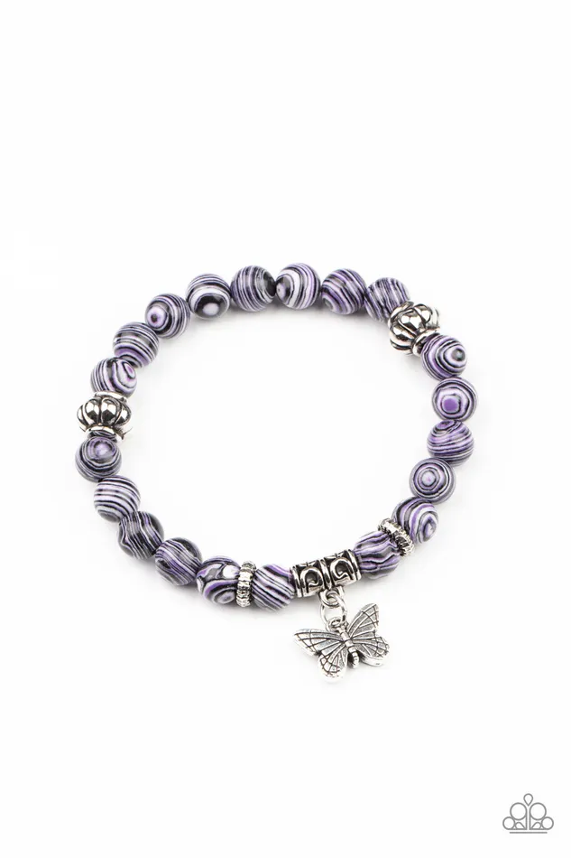 Paparazzi Accessories Earrings Butterfly Wishes Purple