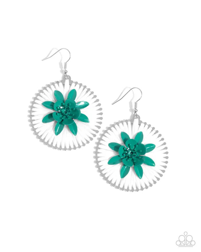 Paparazzi Accessories Earrings Dancing Daydream Green