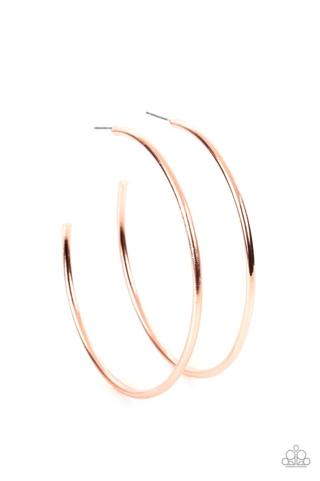 Paparazzi Accessories Earrings Mega Metro Copper