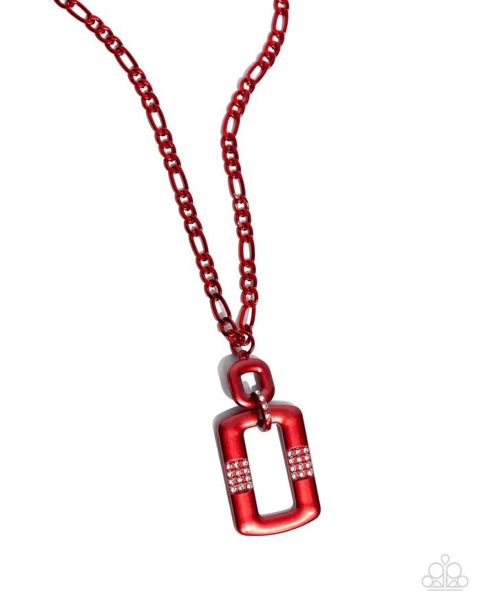 Paparazzi Accessories Earrings Metallic Movement Red