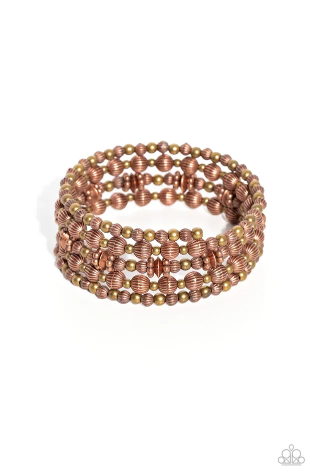 Paparazzi Accessories Earrings Striped Stack Multi