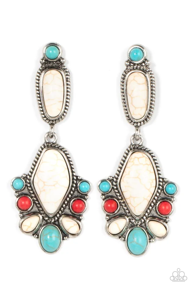 Paparazzi Accessories Earrings Terrestrial Talisman Multi