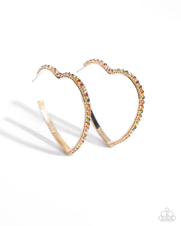 Paparazzi Accessories Halftime Hearts Multi Earrings