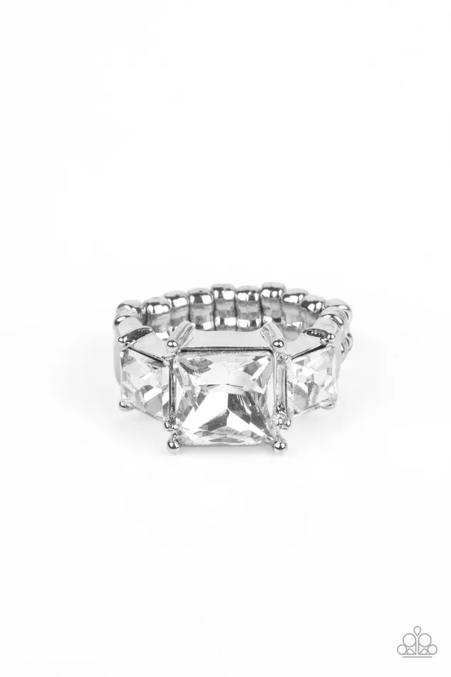 Paparazzi Accessories Rings Treasured Twinkle White