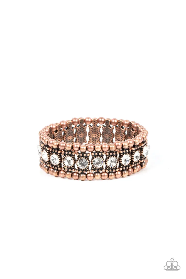 Paparazzi Accessories Ritzy Reboot Copper Earrings